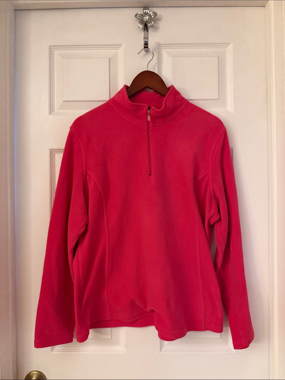 Champion Women's Half-Zip Fleece Pullover - Hot Pink